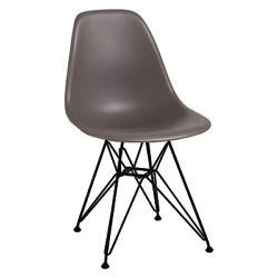 Vitra Eames DSR 43cm Side Chair Mauve Grey / Black